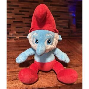 Build a Bear PAPA SMURF Stuffed Plush Toy Doll Red/Blue 2011 Retired